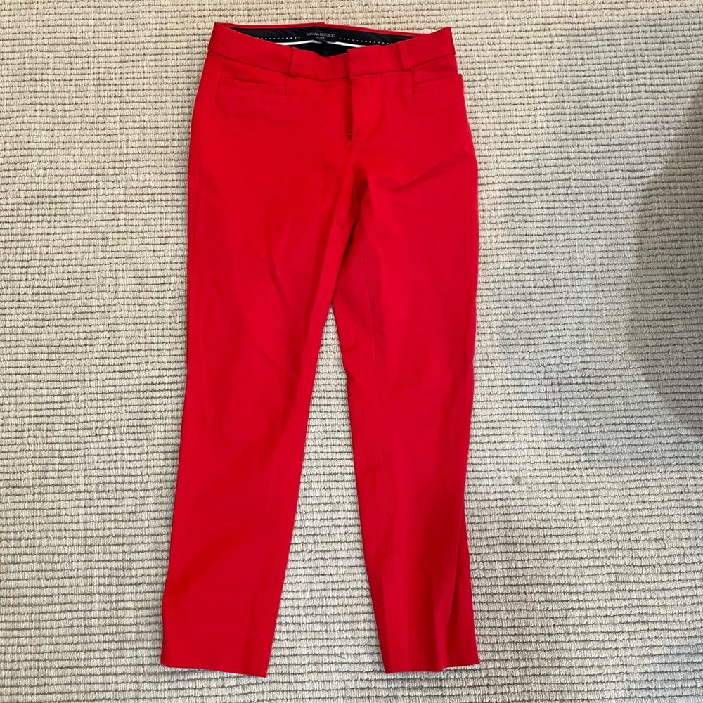 Banana republic red pants size 2
